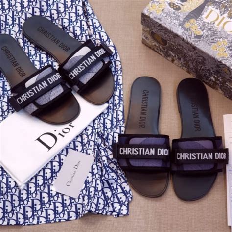 chrstian dior slides|authentic unisex christian dior slides.